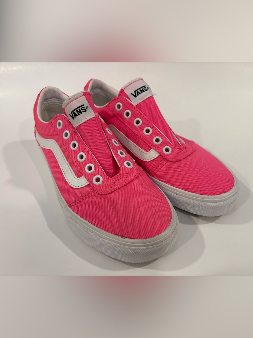 Vans Women’s 7 ClassicStyle Canvas Sneakers in Hot Pink No Wear
